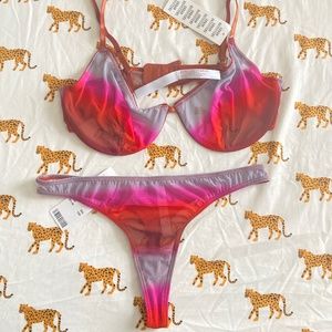 URBAN OUTFITTERS MESH BRA AND PANTY SET NWT